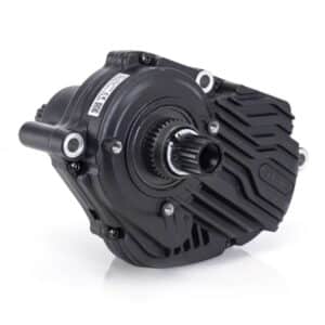 Rear view of Bafang M510 motor with prominent cooling fins
