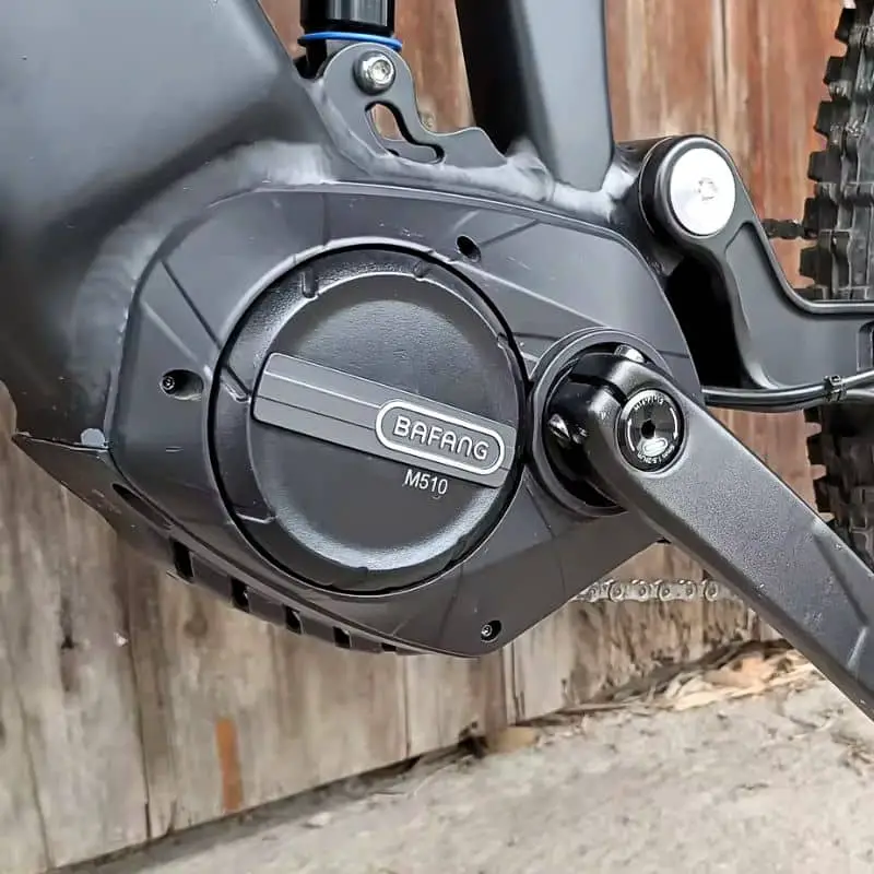 Bafang M510 motor installed on an e-MTB bike